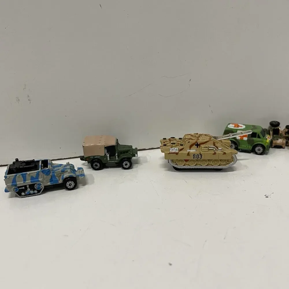 VTG Galoob Micro Machines Military Lot Of 6 Trucks Tank Vehicles *Motorcycles